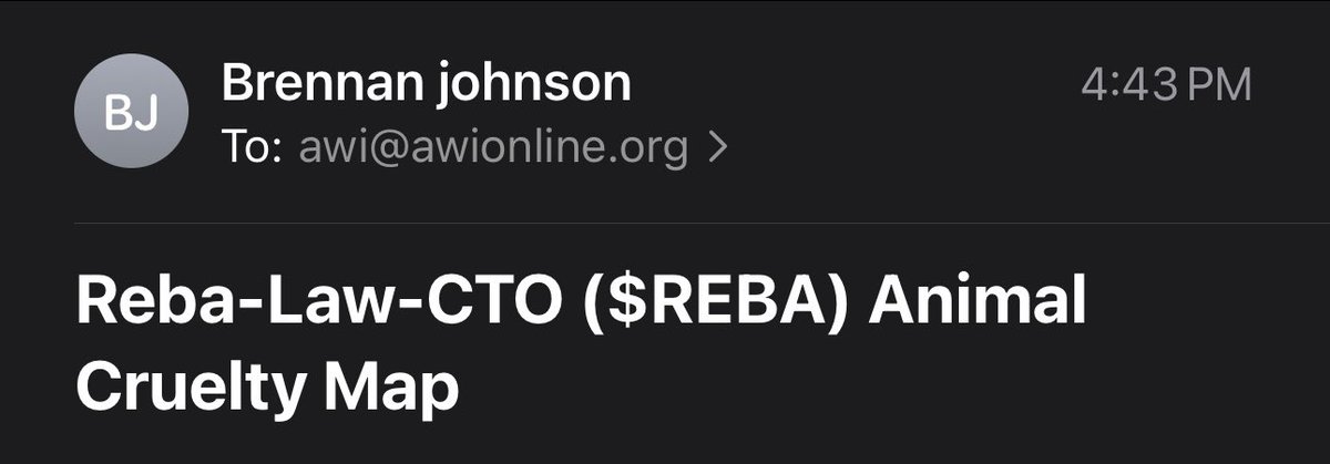 Today $REBA fam, we contacted some of the larger animal organizations across the US! 🇺🇸🐶🇺🇸

The goal and purpose is to bring our national animal cruelty map to their attention so it can serve as an informational tool and be a game changer for gathering animal cruelty news and