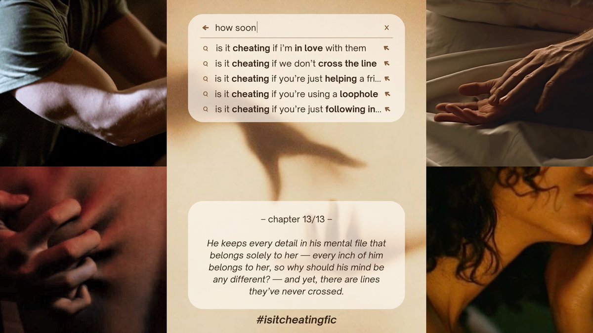nocapesdahling's tweet photo. on this #mohabbotmonday , happy to present the final chapter of #isitcheating fic...
it's not cheating
please enjoy, now live! https://t.co/cUqxpPtXhh https://t.co/mRUdyKlJRC