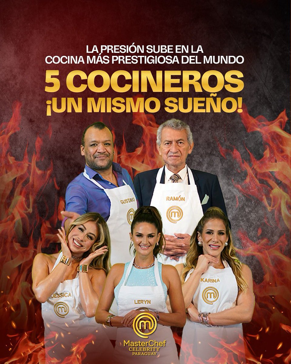 🔥 ¡Los 5 finalistas están listos para darlo todo!

Gustavo, Kari, Jessi, Leryn y Ramón se preparan para vivir una noche inolvidable, donde cada plato puede acercarlos a la gran final.

🔥 ESTA NOCHE MasterChef Celebrity Paraguay a las 20:55 hs por <a href="/sntparaguay/">SNT Canal 9</a> y también por el