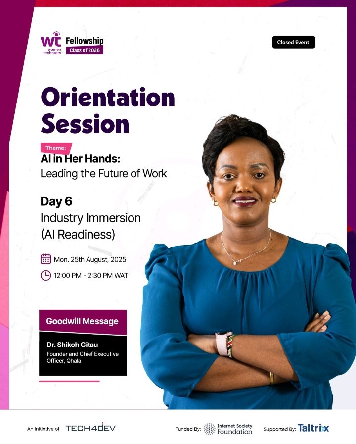 wildfl0w6r's tweet image. Week 2

Day 6 of the Women Techsters Fellowship Orientation Session.

Today's session was about Industry Immersion (Al Readiness) and the conversations were nothing short of amazing.

Sharia Walker emphasized the importance of applying our knowledge to real-world scenarios.