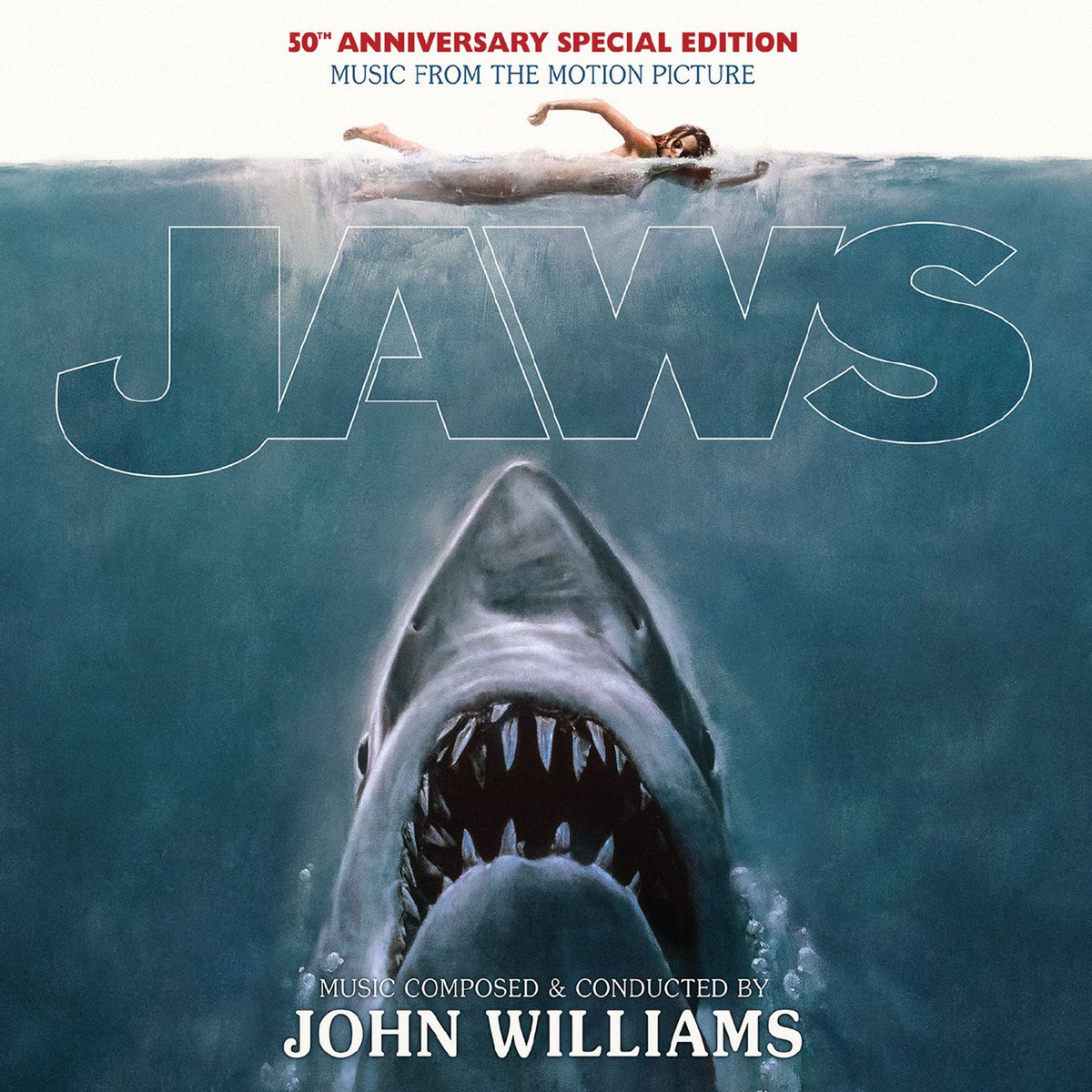 'Jaws' 50th Anniversary (3-CD) Special Edition Soundtrack Album Announced (music by John Williams). tinyurl.com/yupf2pts