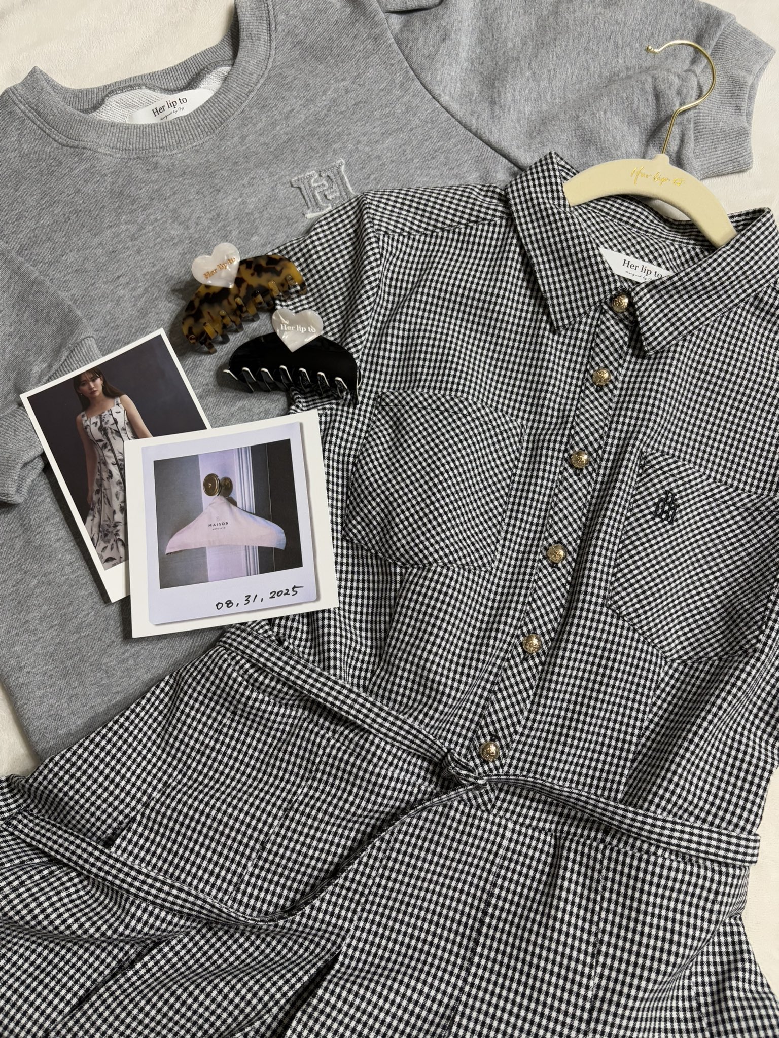 新品 Herlipto Checked Shirt Mini Dress Her lip to - herlipto