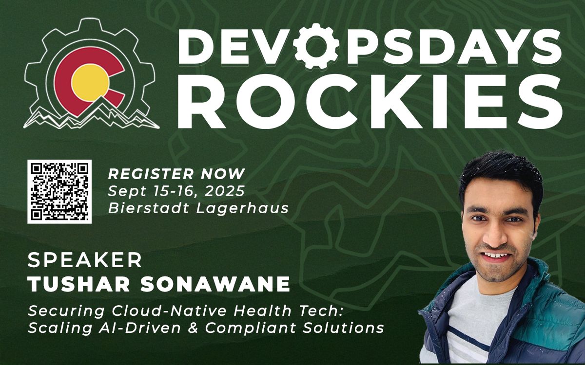 DevOpsDaysRox's tweet image. Don’t miss Tushar Sonawane 9/16 as he shares real-world strategies for tackling #compliance, #security, and #innovation in today’s evolving healthcare landscape in &quot;Securing Cloud-Native Health Tech: Scaling AI-Driven &amp;amp; Compliant Solutions.&quot;

Come through! devopsdays.org/events/2025-de…