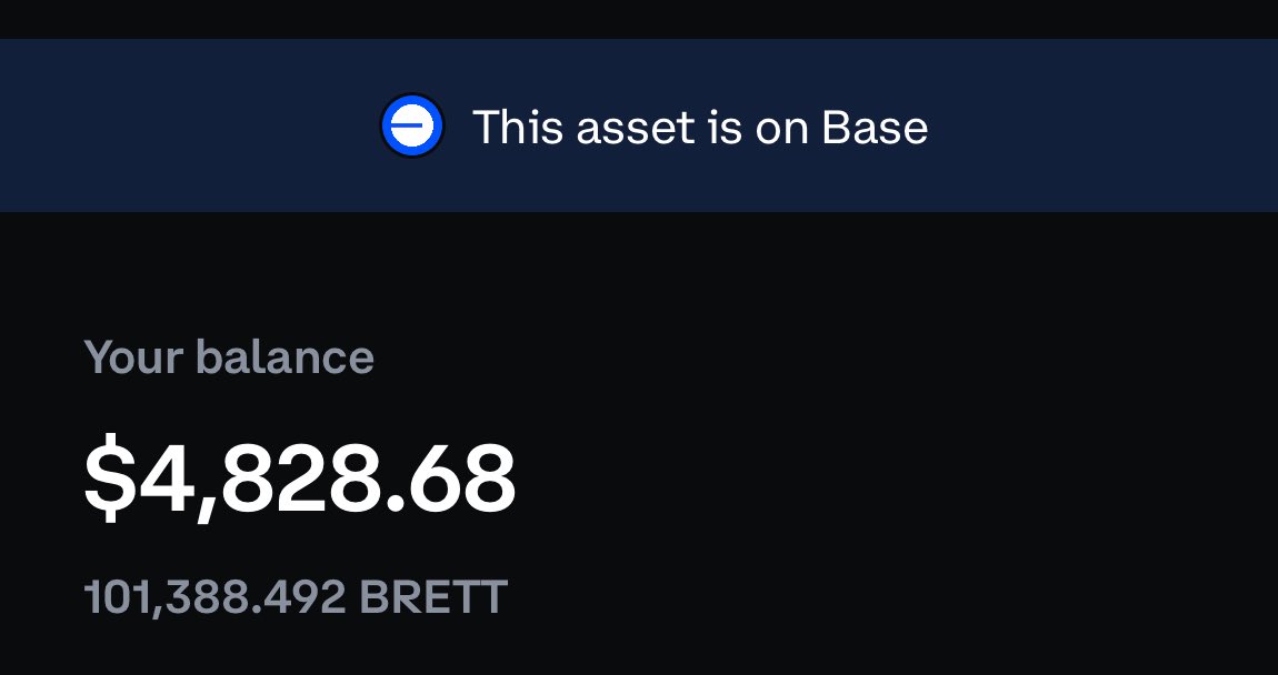 Finally!  100K of $BRETT!  Persistence &amp; Patience to hopefully turn this achievement into financial success with $BRETT! 🙌 …🐉🌭