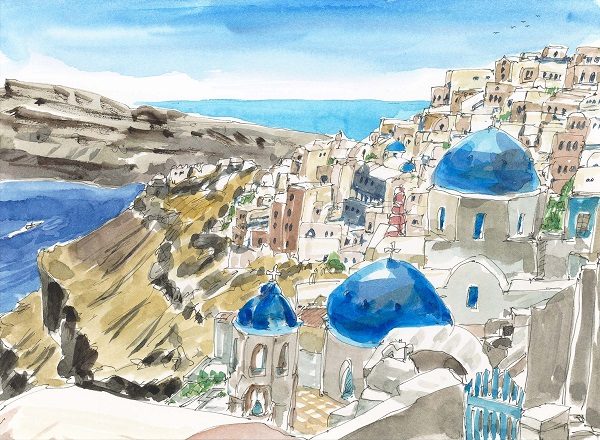 版画 Greece 6 イスラエル版画BRACHA BRYM LAVEE 創造の6日間と安息日