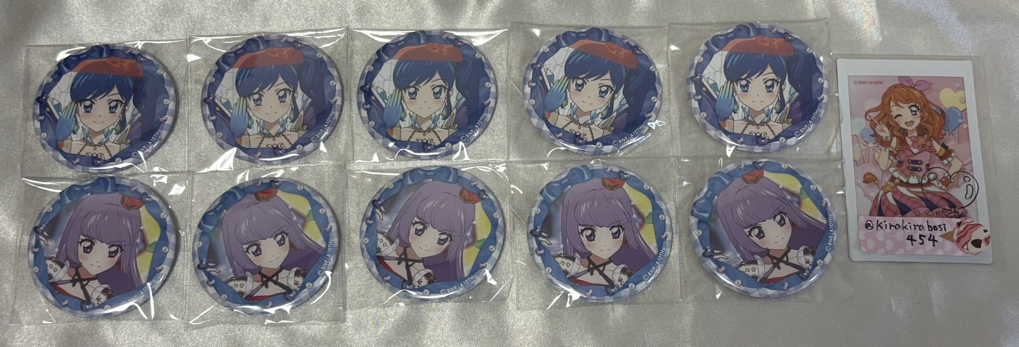 アイカツ ジャケバッジ 6点セット あかり スミレ ひなき 珠璃 凛 のの リサ アイカツ ジャケバッジ 6点セット あかり スミレ ひなき 珠璃 凛