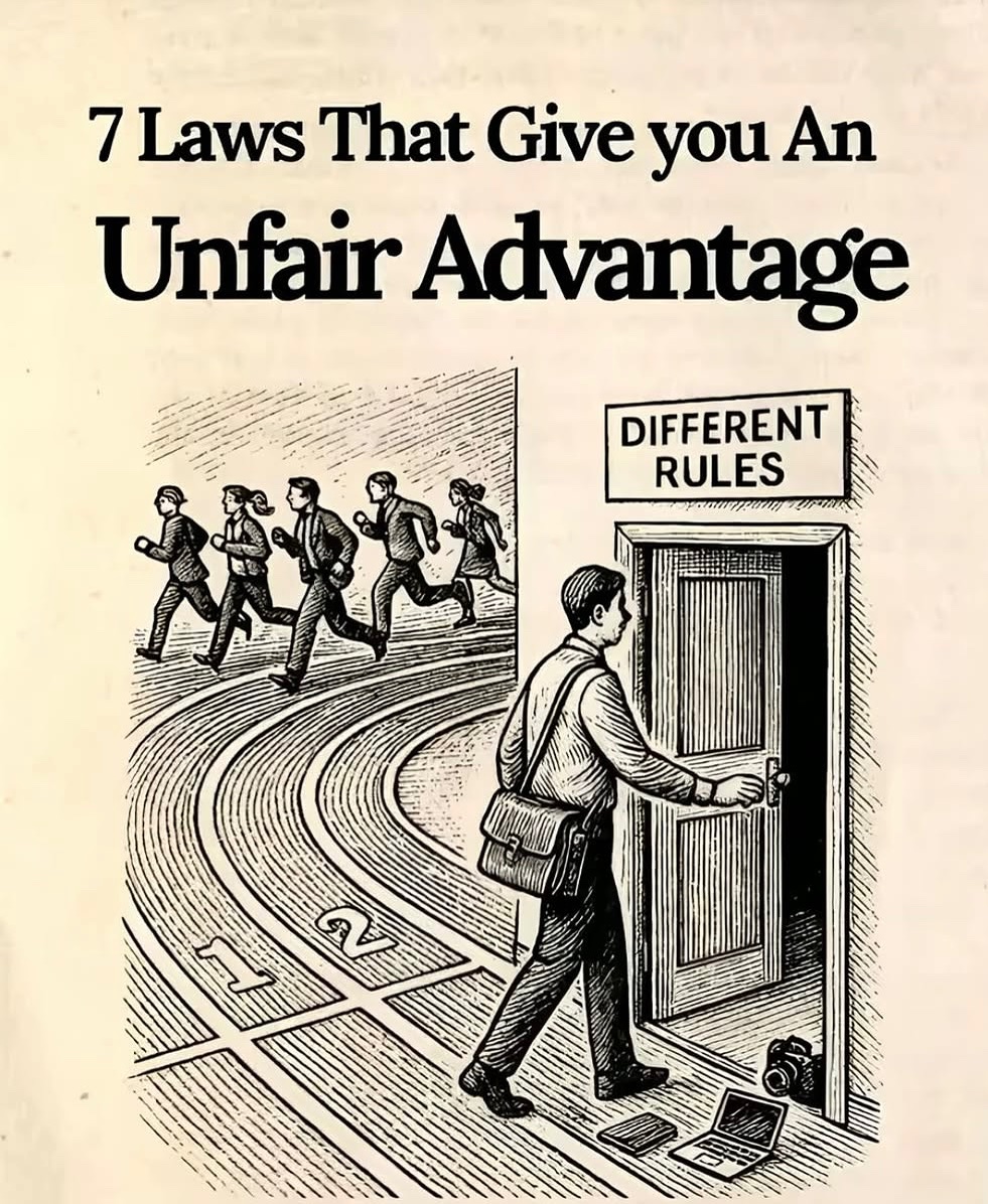 7 Laws for an Unfair Advantage:

Play fair, stay average.

Learn the laws, bend the game. 👇