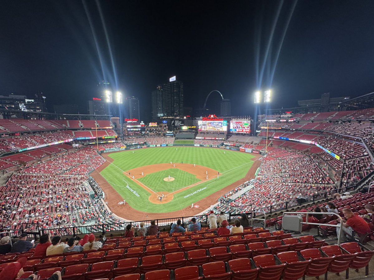 Talkin’ Baseball (@talkinbaseball_) on Twitter photo Tonight’s paid Cardinals attendance of 17,675 was the lowest in the history of Busch Stadium III, and the first time they’ve ever sold under 20,000
(h/t <a href="/dgoold/">Derrick Goold</a>) Tonight’s paid Cardinals attendance of 17,675 was the lowest in the history of Busch Stadium III, and the first time they’ve ever sold under 20,000
(h/t <a href="/dgoold/">Derrick Goold</a>)