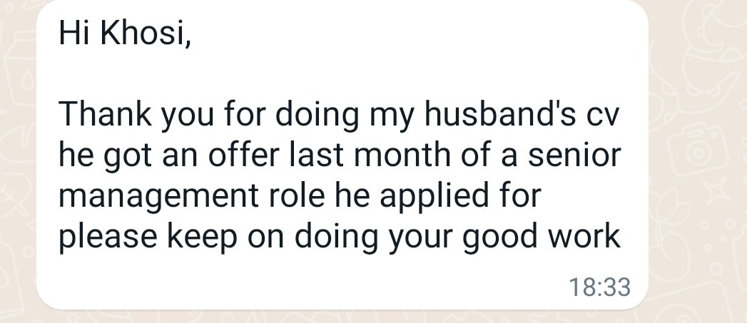 #Ad I CV REVAMPING

Is your CV Updated? Is your CV ATS Friendly? Allow professionals to Assist you in Creating a CV that is ATS Friendly.

WhatsApp wa.me//+27787927698