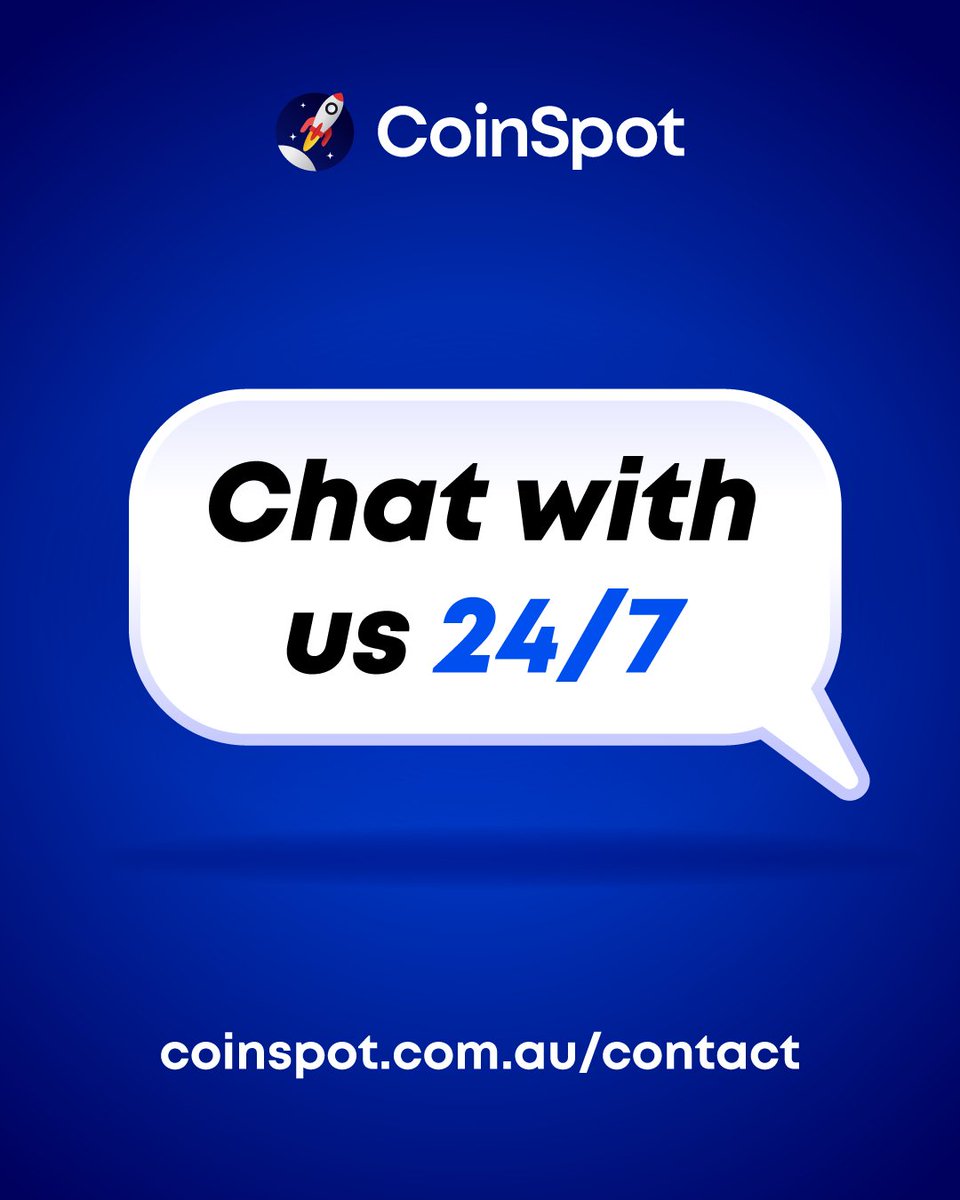 Our local Support team are available to help 24/7 😊

Contact us directly if you ever:
• Feel unsure of communication you have received
• Want to share an online experience or report a scam
• Have any questions related to your account

coinspot.com.au/contact