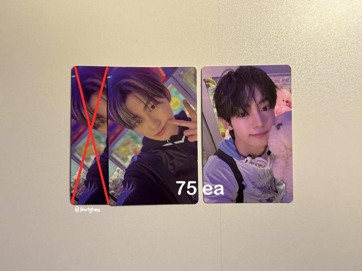 wts lfb ph // helping a friend!

tws try with us pcs
— onhand, price + availability in pic!
— ₱120 if getting both pcs
— mop: gcash, gotyme | mod: j&amp;t
— loc: bulacan

reply or dm to claim!

🏷️ hanjin jihoon try version album photocards pocas