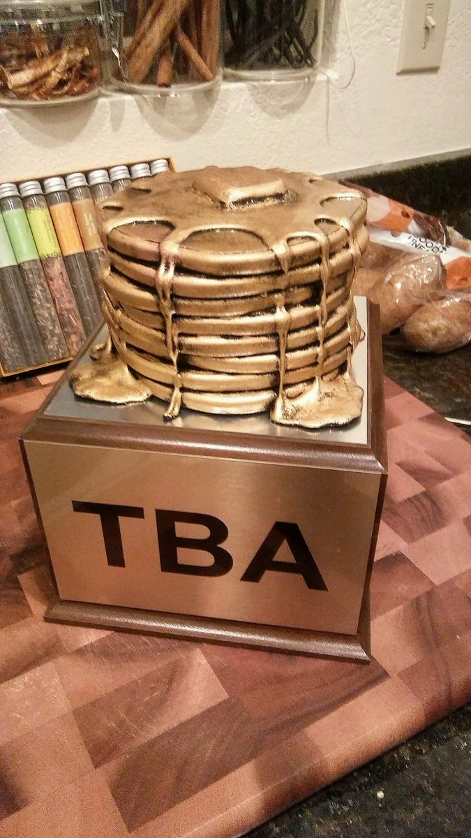 TBA...OL this the trophie you get 4 the most pancakes this season who's hungry!   
trainingbetterathletes.com 
Trained or Untrained which are you?!!!
