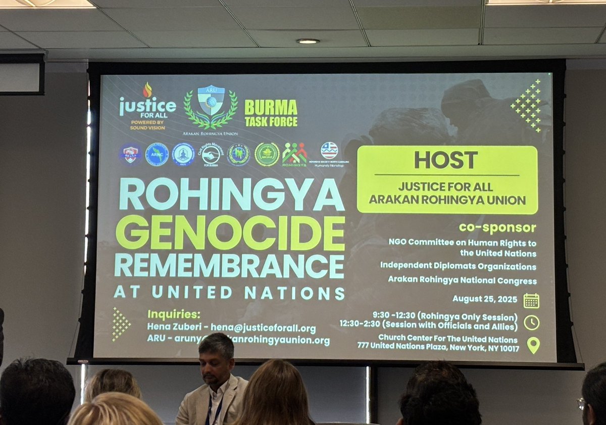 <a href="/NetworkRsn/">Rohingya Students Network -RSN</a> joined ARU, Justice for all, and some other organizations to commemorate the 8th anniversary of Rohingya Genocide Day. Full statement delivered by <a href="/M_Sawyed/">Maung Sawyeddollah 🇲🇲</a> 

🔗 ro-student.net/post/the-8th-a…