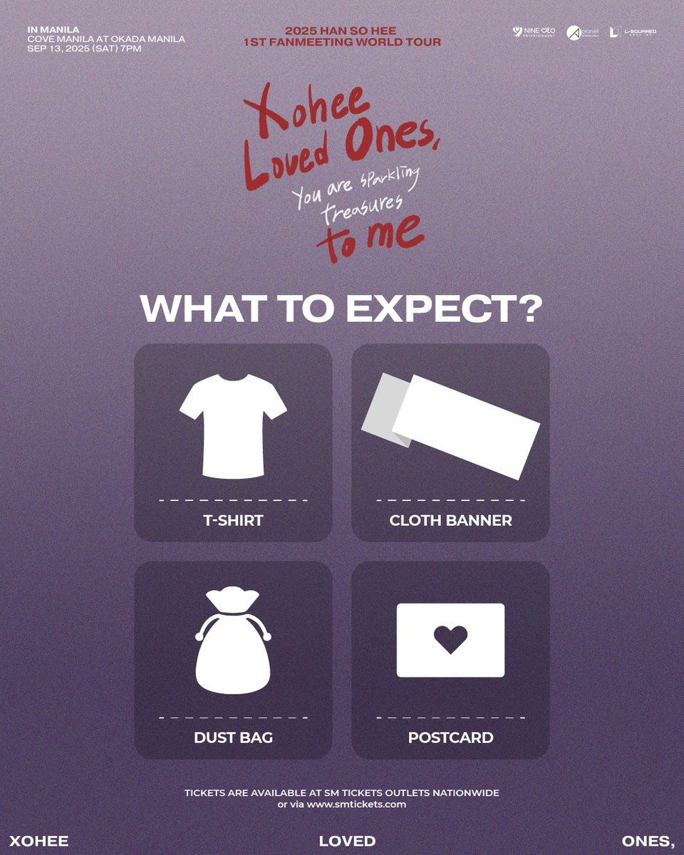 🎁 Han So Hee has prepared a special gift for all her showgoers!
Make sure to secure your seats now and don’t miss this once-in-a-lifetime fan experience🥰

🗓️ September 13, 2025
📍 Cove Manila, at Okada Manila
🎟️ tiny.cc/HANSOHEEinMANI… or SM Tickets Outlets Nationwide

#한소희