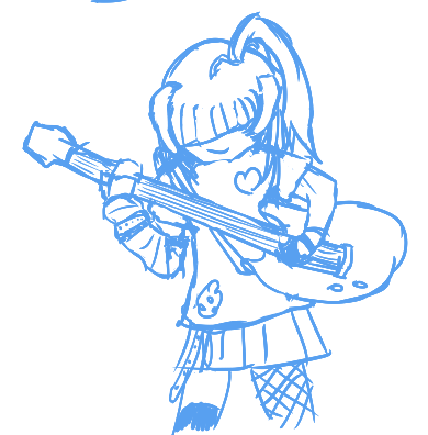 Had a bit of fun doodling and made a cute Shurie playing guitar that I kinda like and felt like sharing ❤️