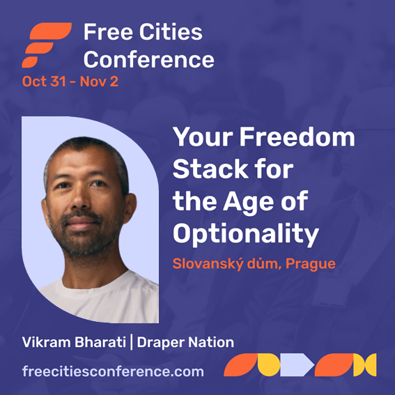 We’re heading to Prague for the Free Cities Conference, hosted by the Free Cities Foundation, and we’d love for you to join us.

From October 31 to November 2, leaders in governance, legal innovation, and startup societies will gather to share one bold vision: a future where