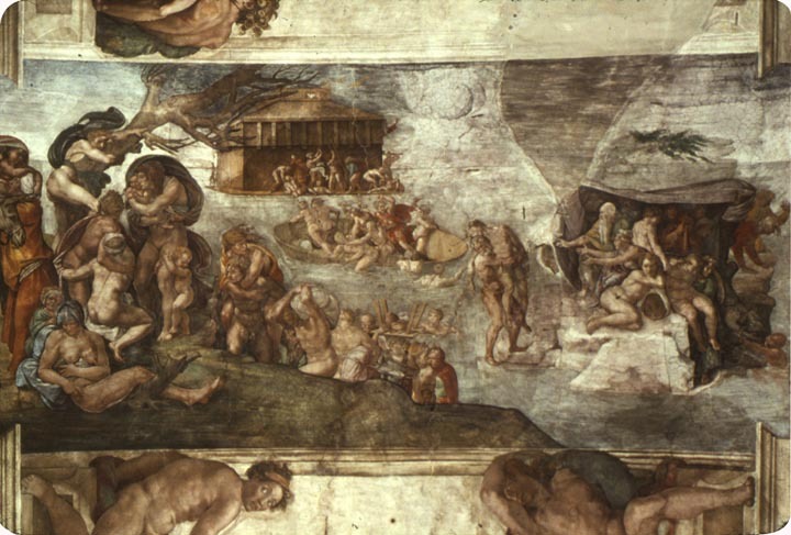Michelangelo (@fanmichelangelo) on Twitter photo Sistine Chapel Ceiling: The Flood #artbots #michelangelo Sistine Chapel Ceiling: The Flood #artbots #michelangelo