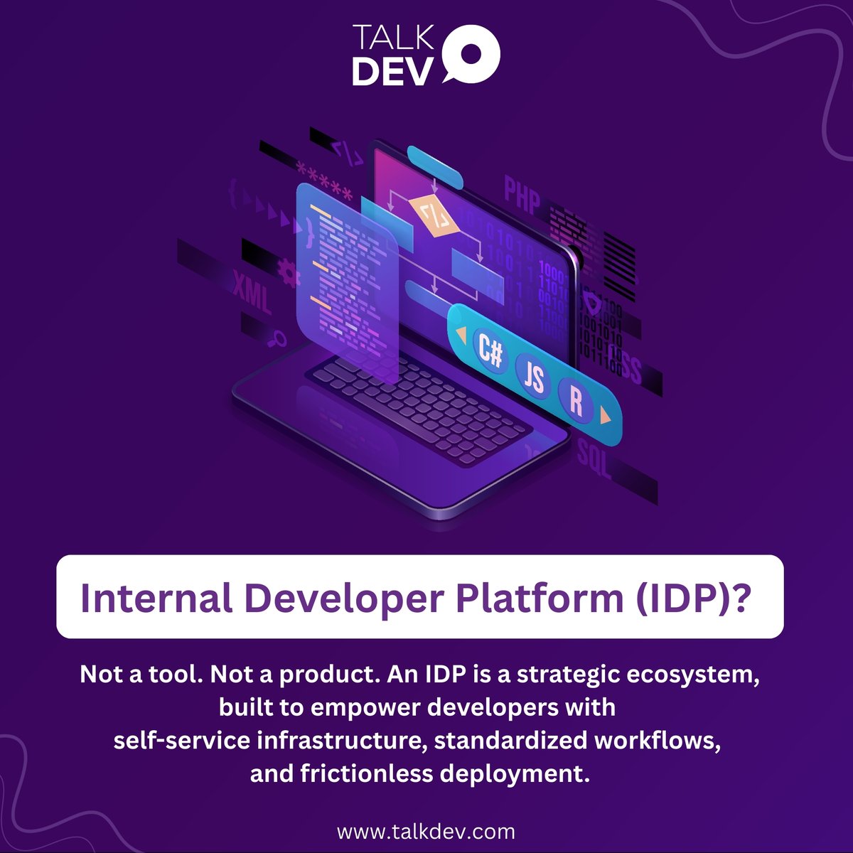From scripts to strategy, IDPs are changing the game. Think platform-as-a-product: built for speed, scale &amp; developer joy.

🔗 Explore how Internal Developer Platforms streamline software delivery: talkdev.com/learning-cente…

#IDP #DevOps #PlatformEngineering #SoftwareDelivery