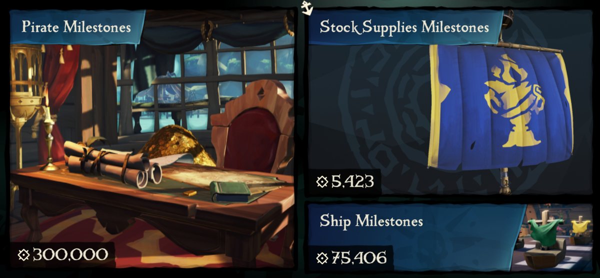 Good progress on Milestones lately, just passed 300k! 🏅

#SeaOfThieves #BeMorePirate <a href="/SeaOfThieves/">Sea of Thieves</a> <a href="/RareLtd/">Rare Ltd.</a>