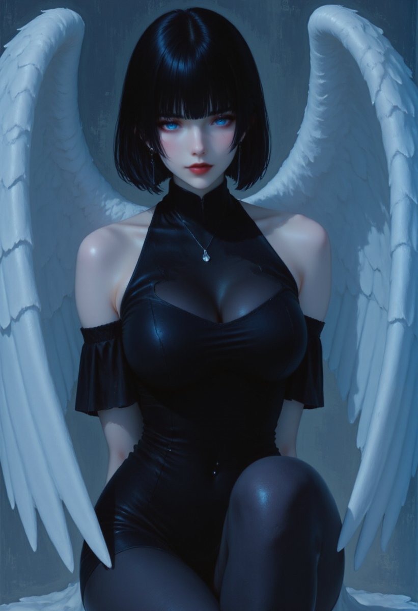 Angel costume🤍

<a href="/MageSpace_/">mage.space</a> 
#AIイラスト #AIgirl