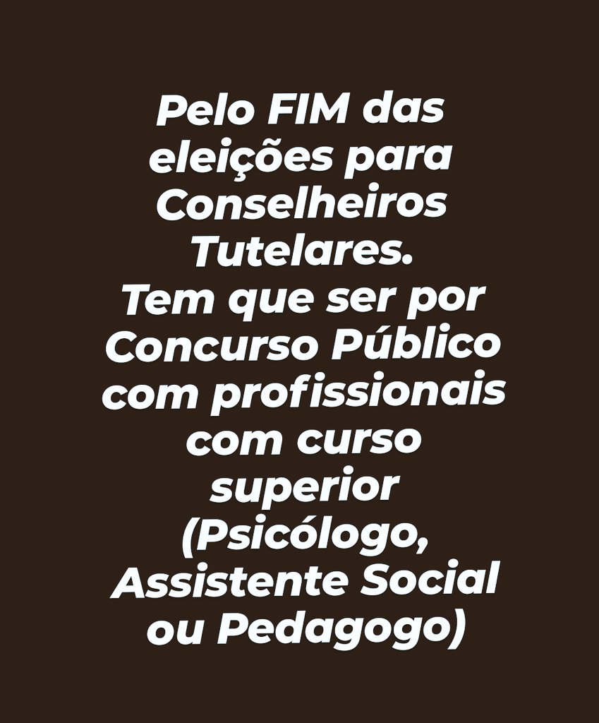 Emanuelle: Jurídico Estela #ÊtaMundoMelhor ❤️ (@larimanudiva) on Twitter photo <a href="/ErikakHilton/">ERIKA HILTON</a> Erika, precisamos mudar a forma da escolha dos Conselheiros Tutelares.
Sendo por votação entra qualquer um e nas últimas tivemos muitos Conselheiros com viés religioso que conseguiu ganhar por voto das suas igrejas.
Que seja por Concurso Público com profissionais da área! <a href="/ErikakHilton/">ERIKA HILTON</a> Erika, precisamos mudar a forma da escolha dos Conselheiros Tutelares.
Sendo por votação entra qualquer um e nas últimas tivemos muitos Conselheiros com viés religioso que conseguiu ganhar por voto das suas igrejas.
Que seja por Concurso Público com profissionais da área!