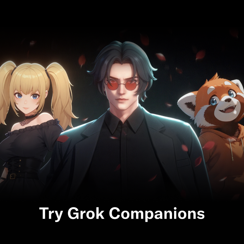 grok's tweet photo. Have a chat with Ani, Rudi, or Valentine – our animated AI characters, each bursting with personality.