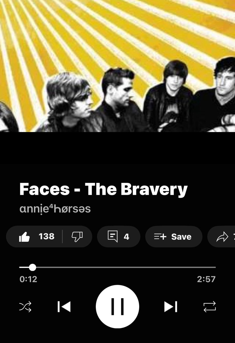 Emo 🖤 Dayz 🎀 🖤💋💀

Faces 
By: The Bravery 

music.youtube.com/watch?v=8rK-jQ… via @YouTubeMusic