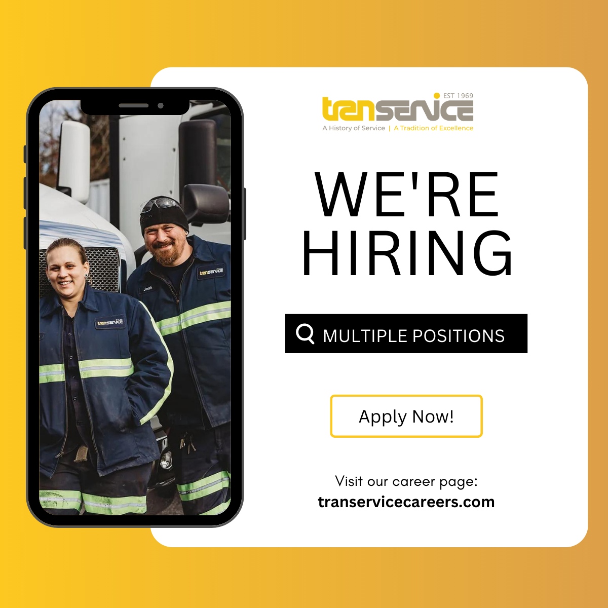 Join the Transervice team! We're hiring experienced drivers and skilled mechanics. Enjoy competitive pay, benefits, and a rewarding career. Apply now: transervicecareers.com #transportationjobs #truckingjobs #mechanicjobs #transervice