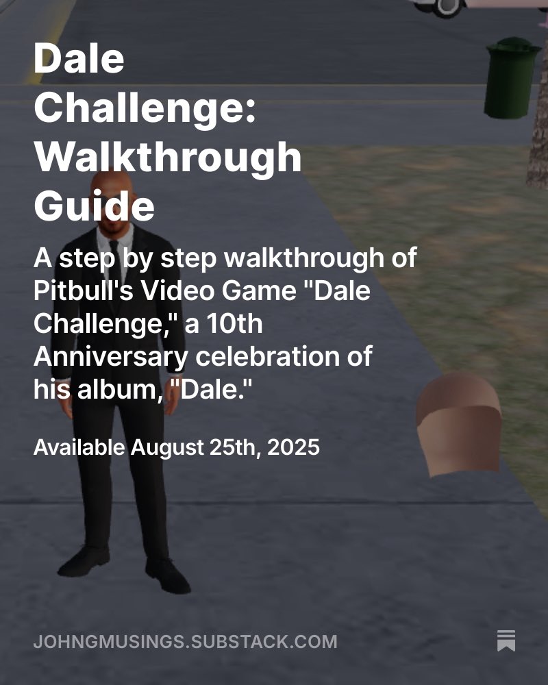 Actively trying to goad a legal battle between <a href="/pitbull/">Pitbull</a> and <a href="/RockstarGames/">Rockstar Games</a> 

open.substack.com/pub/johngmusin…