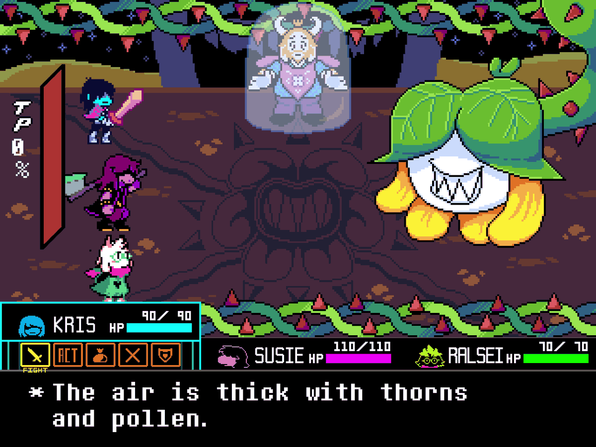 freDDeZZo's tweet photo. Got bored waiting for Chapter 5, so here's a fanmade main boss design for a Flower King Darkworld. The main inpirations were from @RandomG3865578's Flower King boss design as well as @RenatoMadguy's Golden Flower Darkner design. https://t.co/Ne7FYrF9fR