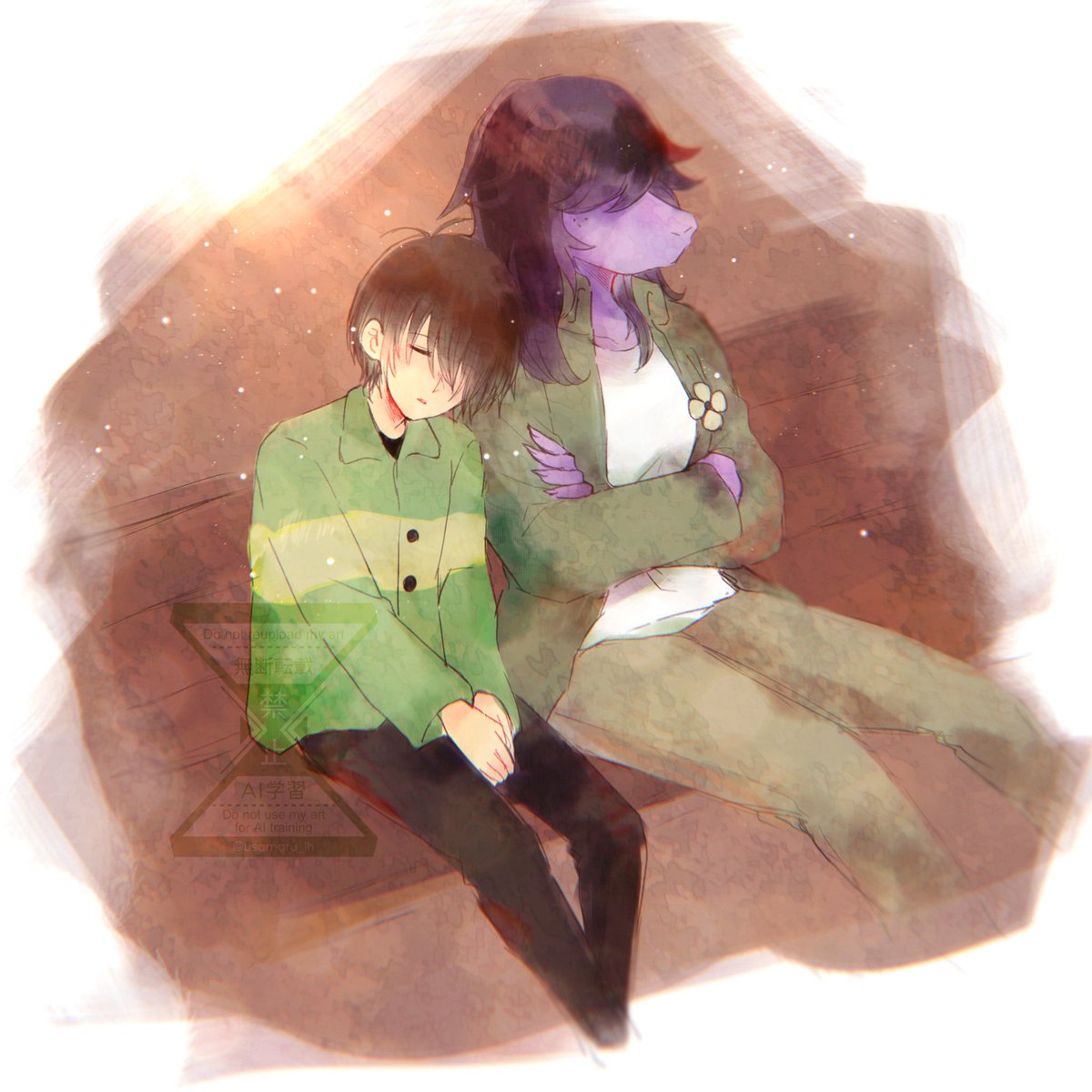 居眠りする時スージィちゃん隣にいたら寄っかかっちゃうと思うんですね  #krusie 