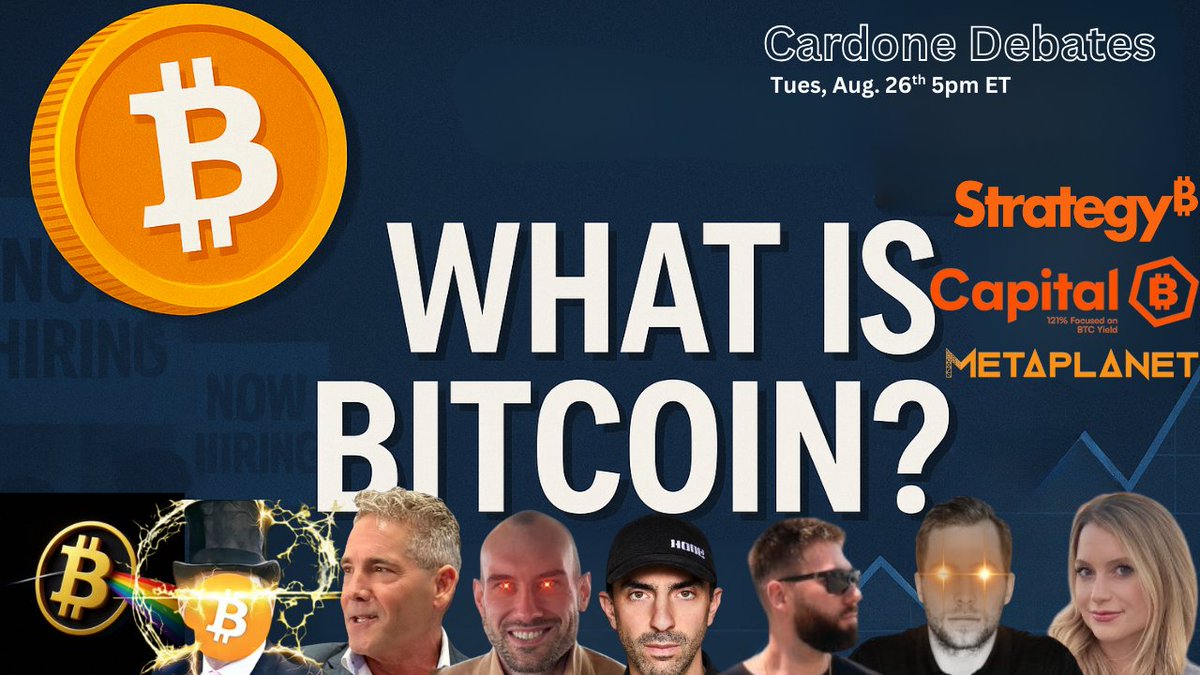 Great Cardone Debate tomorrow with @thedanahowell we have quite the lineup! Does  Bitcoin have one definition?? Discussing 