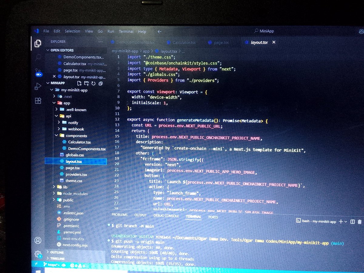 Web3Launcher's tweet image. Gm Everyone,

It&apos;s day 116-123 of the 

#100daysofcodingchallenge 

And honestly, it&apos;s not been an easy road. Am currently in the journey if Express frameworks.

I was able to build a calculator mini app with Nextjs, React with my AI to support me since I wasn&apos;t that strong in…