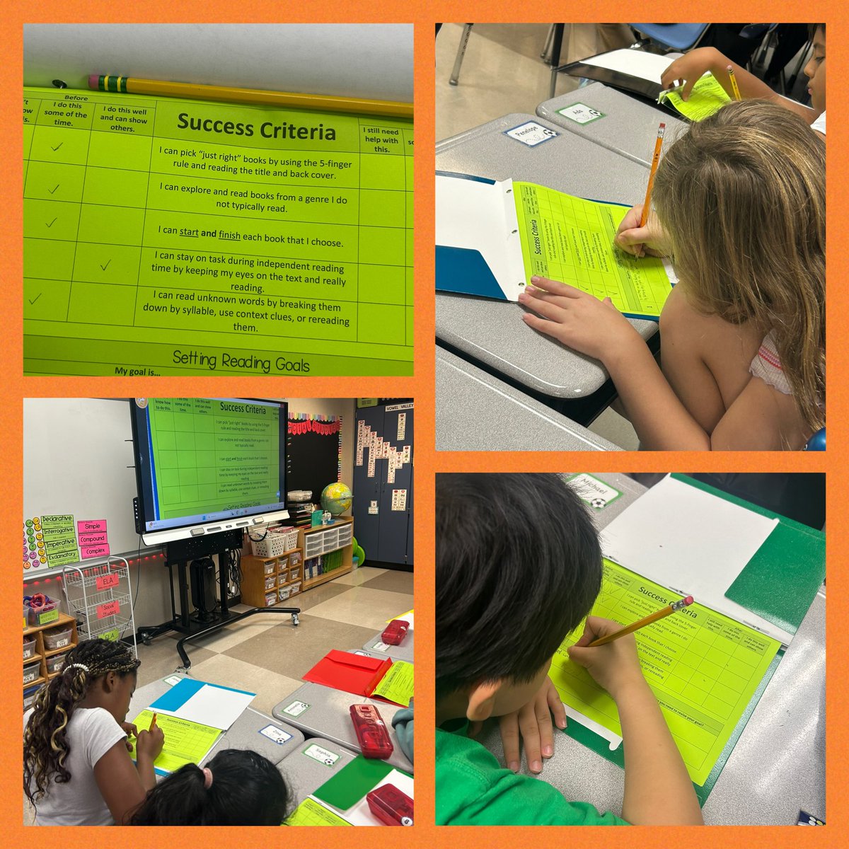 Today, students in <a href="/CME3rdGrade/">CME 3rd Grade</a> self reflected and set their first reading and writing goals for the year! #OnTheProwlForSuccess #LevelUp
<a href="/CME_Tigers/">Colony Meadows</a> <a href="/stephanie_viado/">Stephanie Viado</a> <a href="/MrMackAP/">Charlie Mackay, M.Ed.</a>