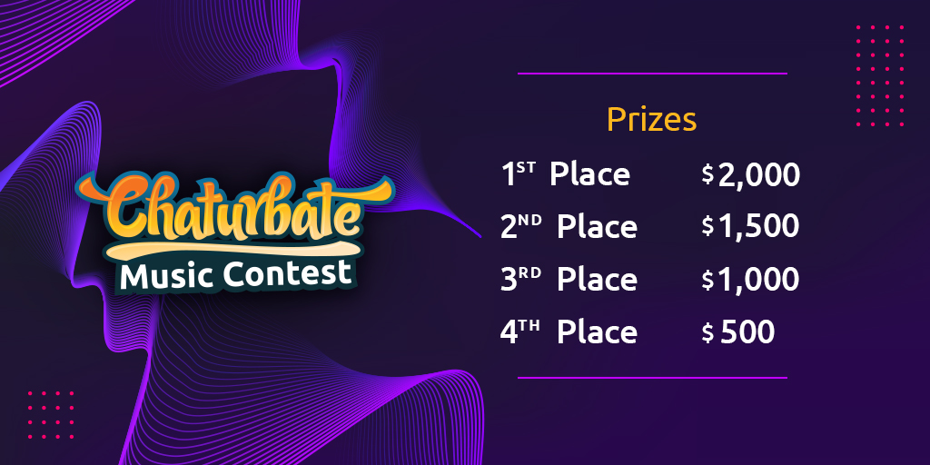 Chaturbate.com (@chaturbate) on Twitter photo Enter the Chaturbate Music Contest by creating your own original track that mentions Chaturbate (no covers or parodies—original songs only). 🎵
✅ Record your song
✅ Email it to contest@chaturbate.com with the MP3 attached (or a download link) and your Chaturbate username. Enter the Chaturbate Music Contest by creating your own original track that mentions Chaturbate (no covers or parodies—original songs only). 🎵
✅ Record your song
✅ Email it to contest@chaturbate.com with the MP3 attached (or a download link) and your Chaturbate username.