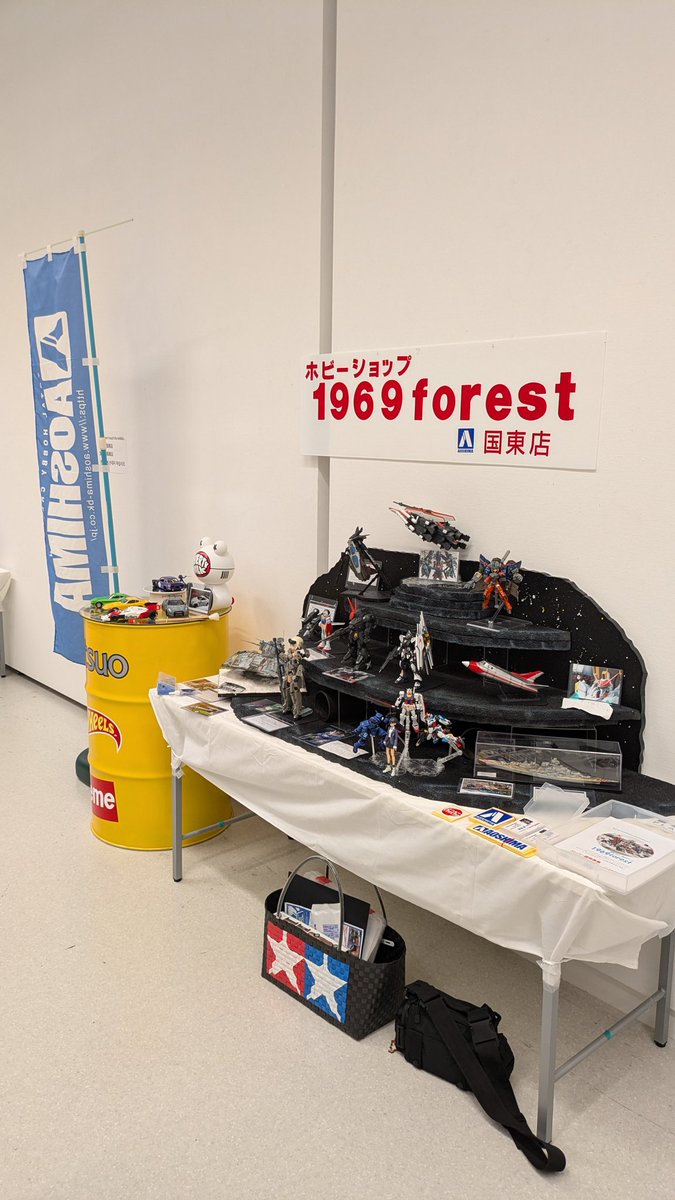 1969forest's tweet photo. よかも６　ホビーショップ1969フォレスト展示ブース😁❗
皆様❗作品を是非みに来て下さい😊❗
沢山の作品が展示され、イベントも盛り沢山😚😁、ご来場をお待ちしております🙇❗
#よかも６#吉本ガンプラ部＃ホビーショップ1969フォレスト#
福岡市美術館 https://t.co/dvtQclNis6