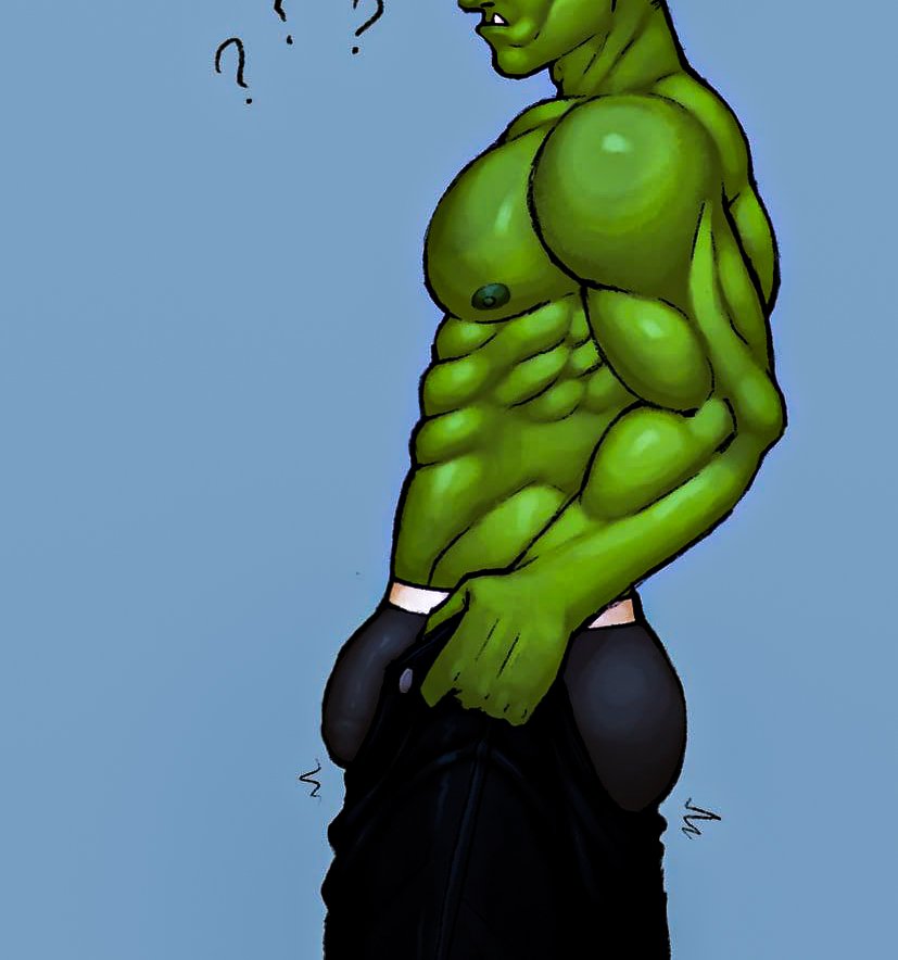 ExasperatedOrc's tweet image. Trying to fit even into the largest sizes available for human clothing has proven to be rather cumbersome...

And you all question why the Orc has resorted to his own wares.
