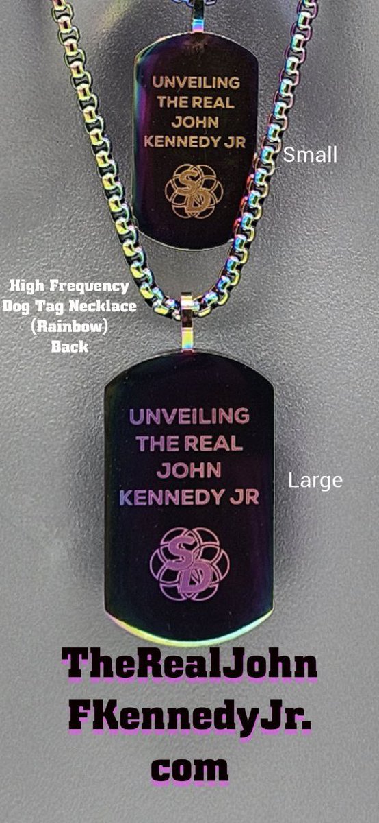 Introducing our "Unveiling the Real John F Kennedy Jr" Dog Tag charm that is luxurious, modern &amp; powerful!

This charm is automatically updated with FREQUENCIES every month or sooner.