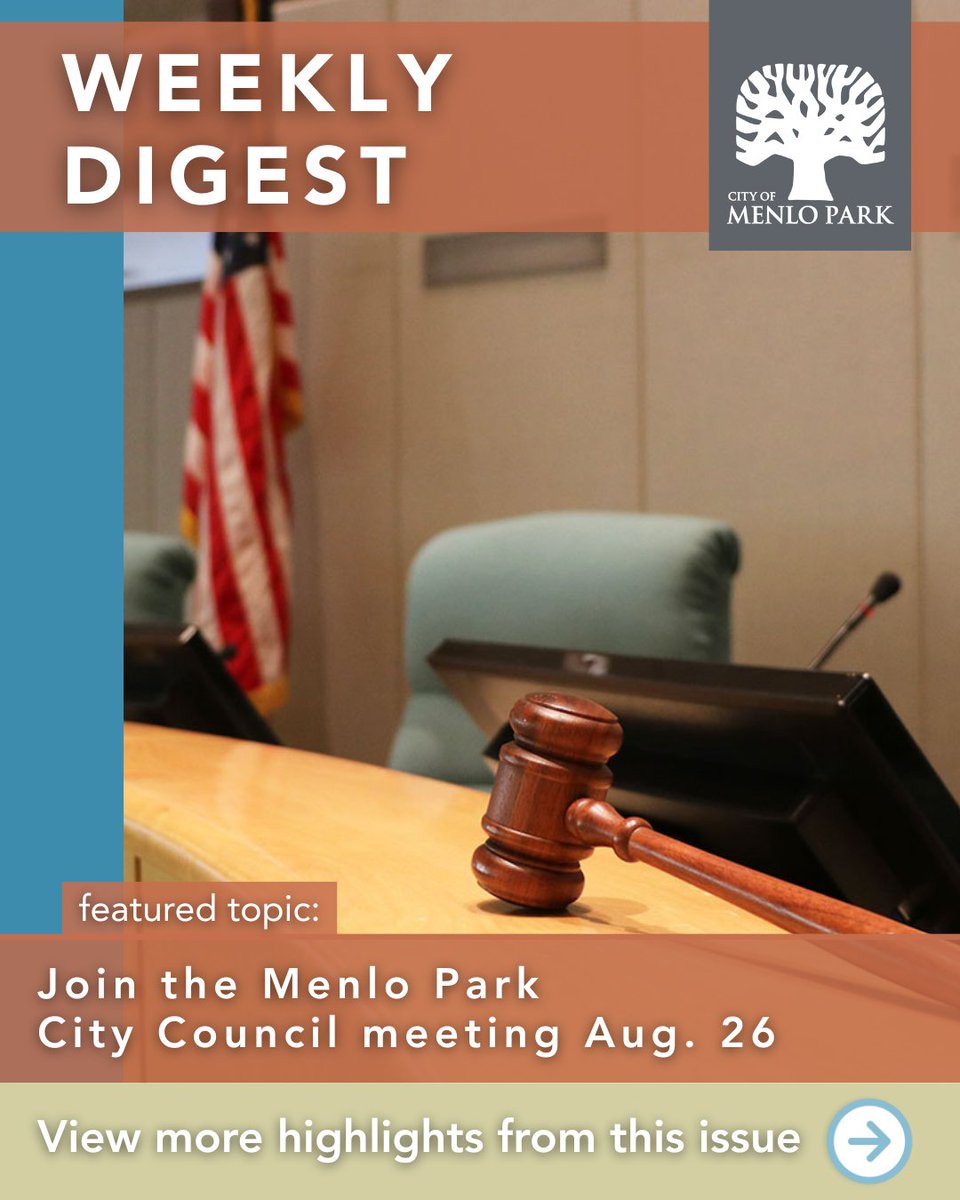 CityofMenloPark's tweet image. View this week’s #WeeklyDigest: publicinput.com/Email/i782671 and subscribe: publicinput.com/weeklydigest