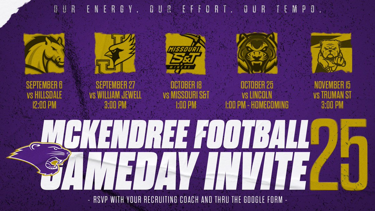 Thank you <a href="/Mckendree_FB/">McKendree Football</a> and <a href="/CoachTaia_33/">Opetaia Tuiava</a> for the gameday invite. Can’t wait to come out the 27th 

<a href="/CoachRejfek/">Jason Rejfek</a> _ <a href="/Coach_ZuckMCK/">Nicholas Zuckerman</a> <a href="/CoachHoleton/">Nick Holeton</a> <a href="/crofa/">sagi net</a> <a href="/Coachhicks_22/">D’Andre Hicks</a> <a href="/FootballFHC/">Francis Howell Central Football</a> <a href="/JPRockMO/">JP Rock</a> <a href="/CoachRWiley33/">Randy Wiley</a>