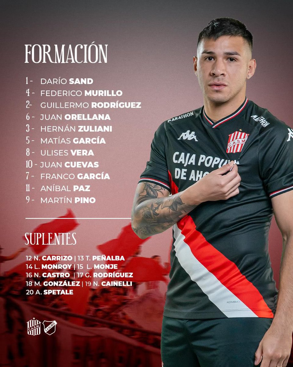 Así Forma <a href="/CASMOficial/">Club Atlético San Martín</a> para visitar a <a href="/caallboys/">Club Atlético All Boys</a> . Lo Vivis por la <a href="/lametro935/">Radio Metropolitana 93.5</a> y todo el equipo <a href="/MetroSportsTJ/">Metrosports2025</a>