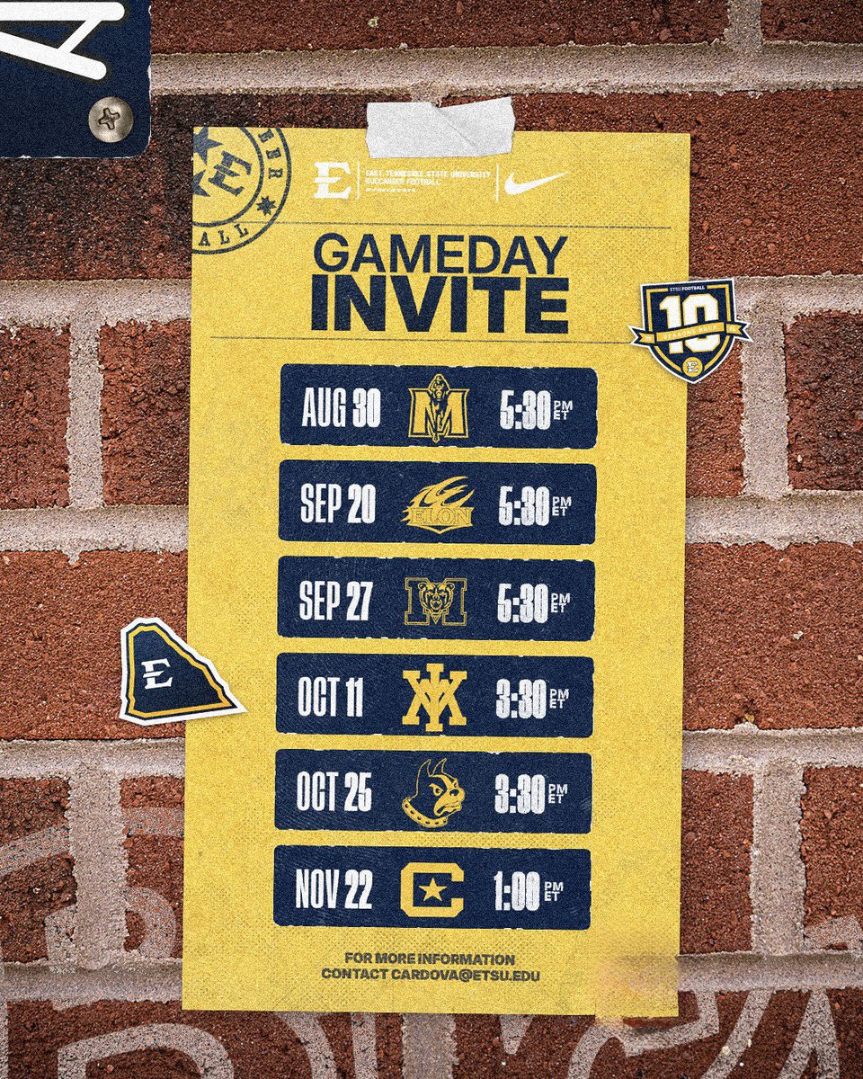 William (@r08_william) on Twitter photo Thank you <a href="/ETSUFootball/">ETSU Football</a> for the game day invite!!!
<a href="/Coach_Jenks/">Hunter Jenks</a> <a href="/MarshallLaymarr/">Laymarr Marshall</a> <a href="/RecruitTheBrook/">RecruitTheBrook</a> Thank you <a href="/ETSUFootball/">ETSU Football</a> for the game day invite!!!
<a href="/Coach_Jenks/">Hunter Jenks</a> <a href="/MarshallLaymarr/">Laymarr Marshall</a> <a href="/RecruitTheBrook/">RecruitTheBrook</a>