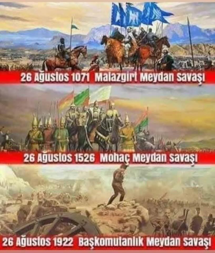 Anadolu’nun kapılarını bizlere açan büyük komutan Sultan Alparslan ile bu toprakları daimi yurdumuz yapan Gazi Mustafa Kemal Atatürk ve aziz şehitlerimizi rahmet ve şükranla anıyor, Malazgirt Zaferi’nin ve Büyük Taarruz'un yıl dönümü kutlu olsun. #MalazgirtZaferi #BüyükTaarruz