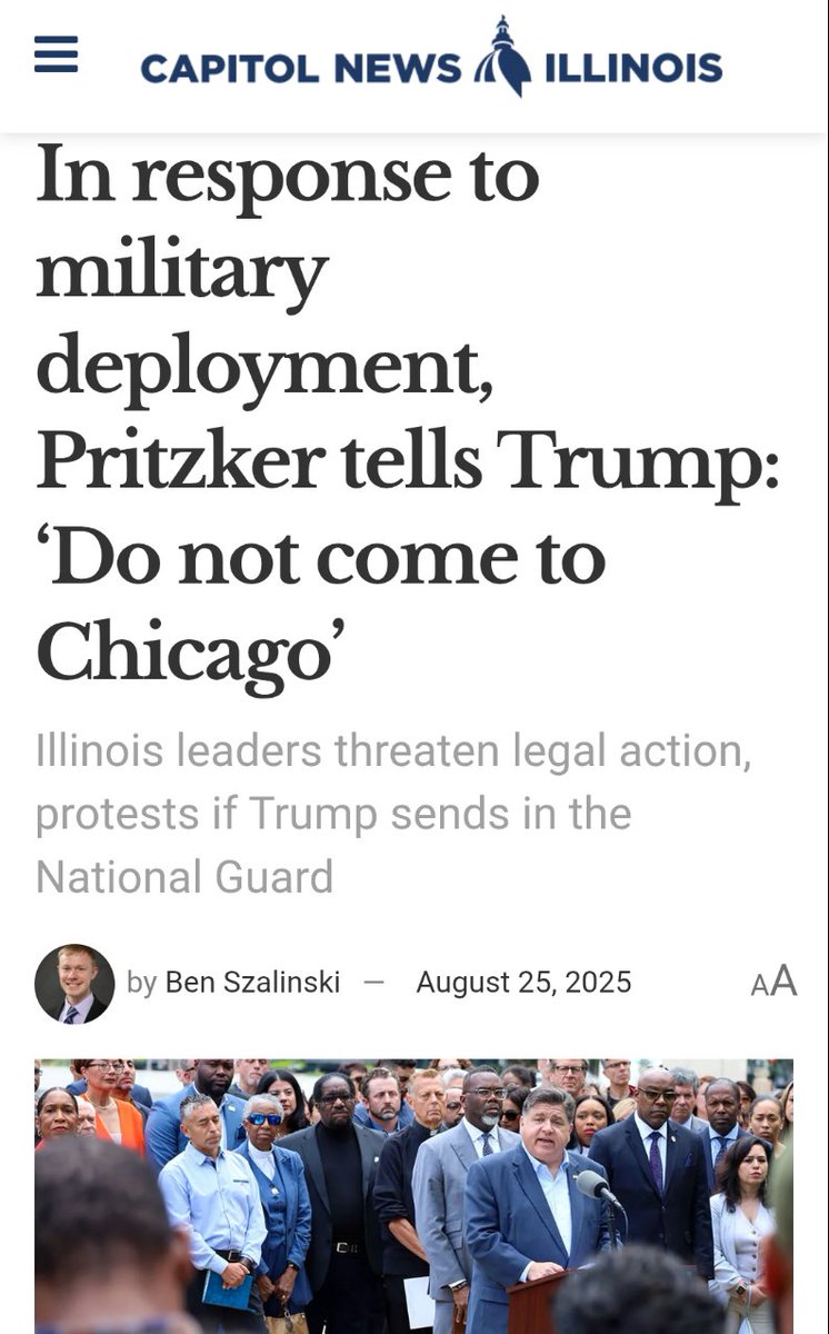 In response to military deployment, Pritzker tells Trump: ‘Do not come to Chicago. You are neither wanted here nor needed here. Your remarks about this effort over the last several weeks have betrayed a continuing slip in your mental faculties and are not fit for the auspicious