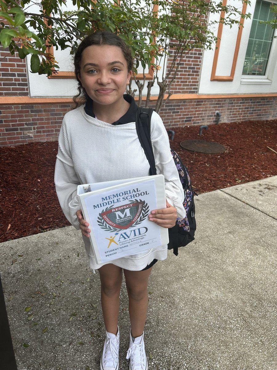 This is Memorial! Our student proud about AVID😎.