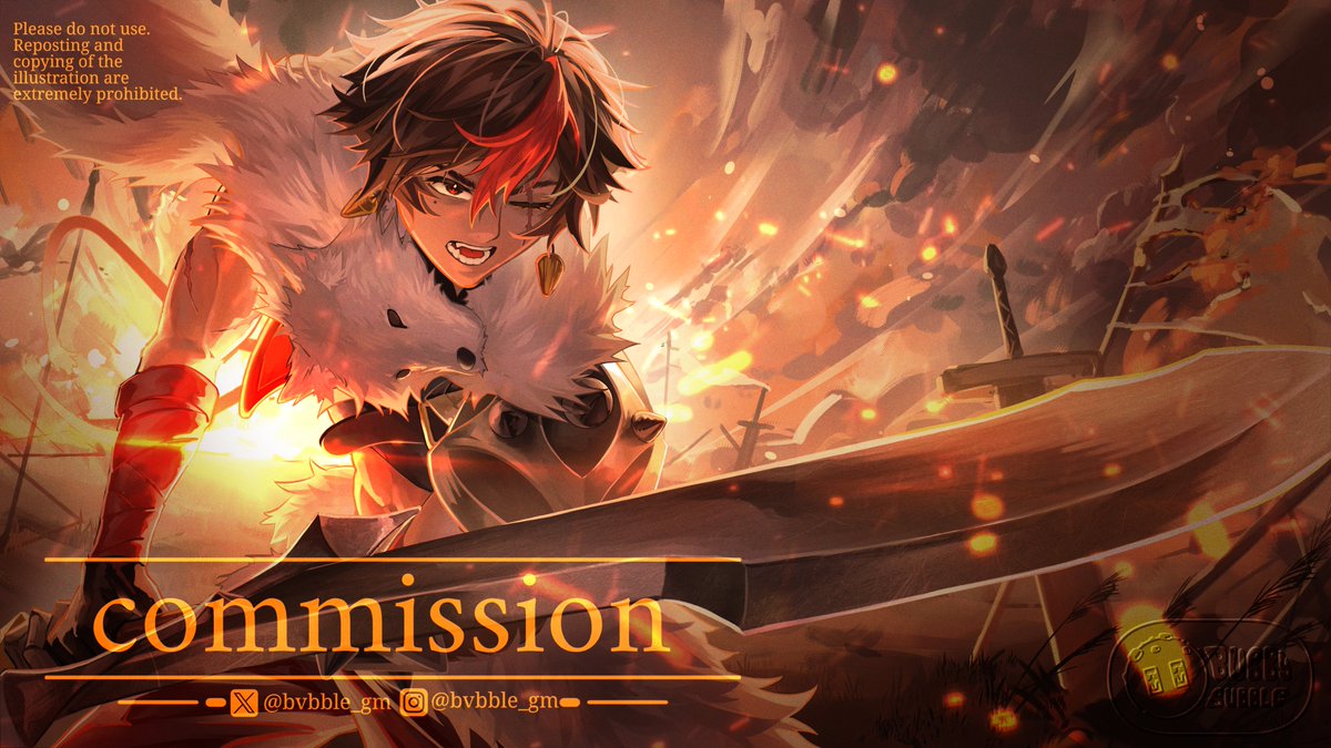 Commission FInished! 🔥☀️⚔️

Commissioned by: Woapa &amp; Woeb on DC! 

Thank youu!!