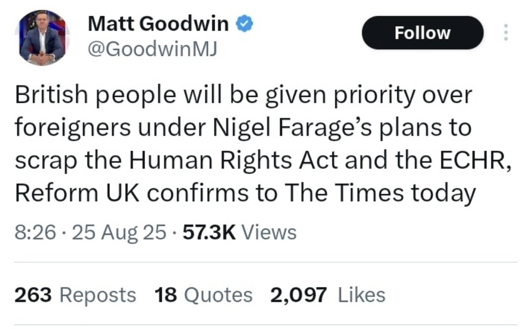 Sorry, is this twenty-first-century Britain or 1930s Germany?