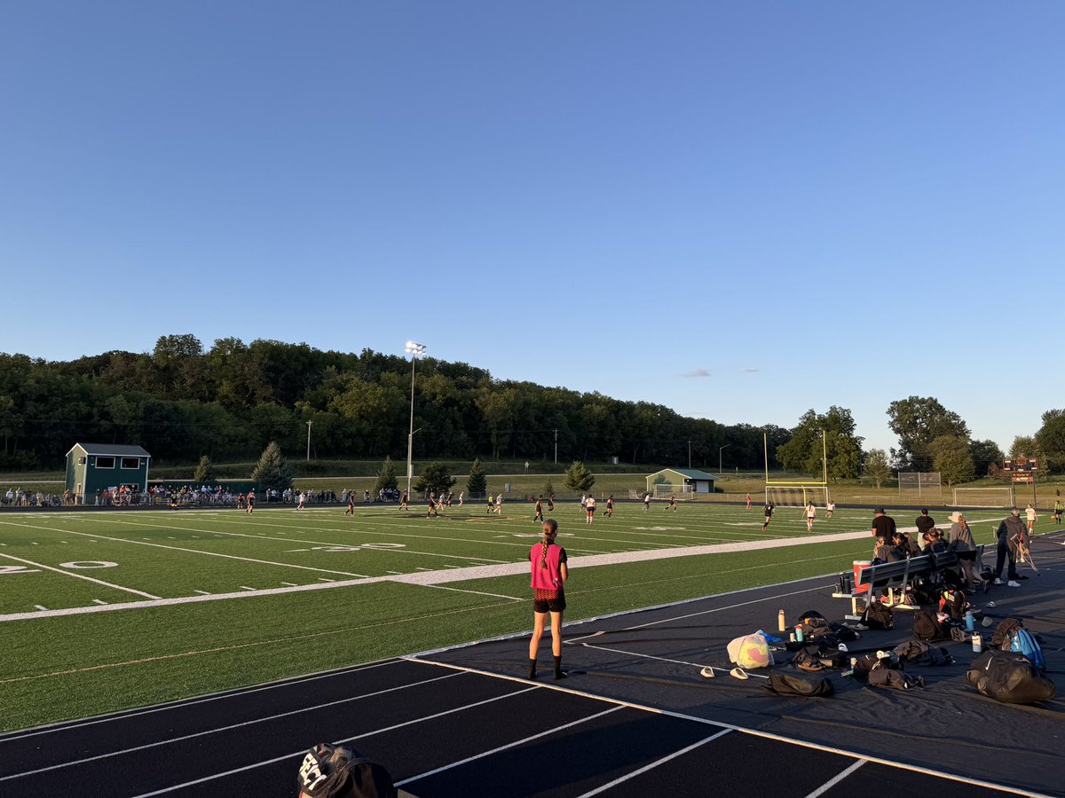 Girls turn tonight. Saints hosting Lourdes. Beautiful night to be outside.