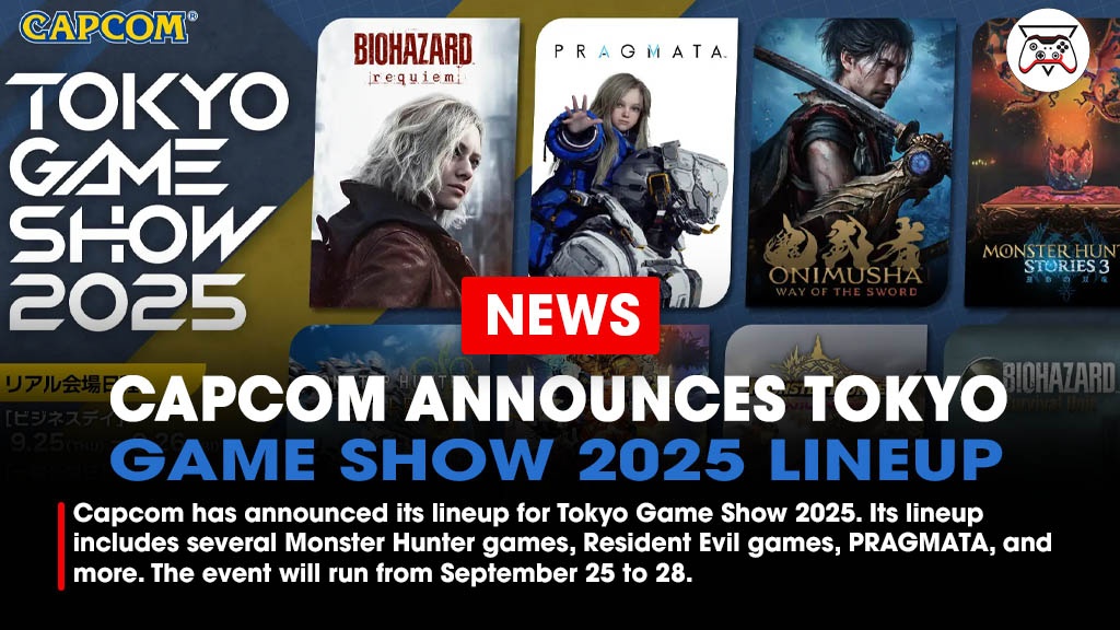 GI_Tweets's tweet image. Capcom has announced its official lineup for Tokyo Game Show 2025. Its lineup includes several Monster Hunter games, Resident Evil games, PRAGMATA, and more. The event will run from September 25 to 28.

Link - bit.ly/45zFPB7
#Capcom #TokyoGameShow2025