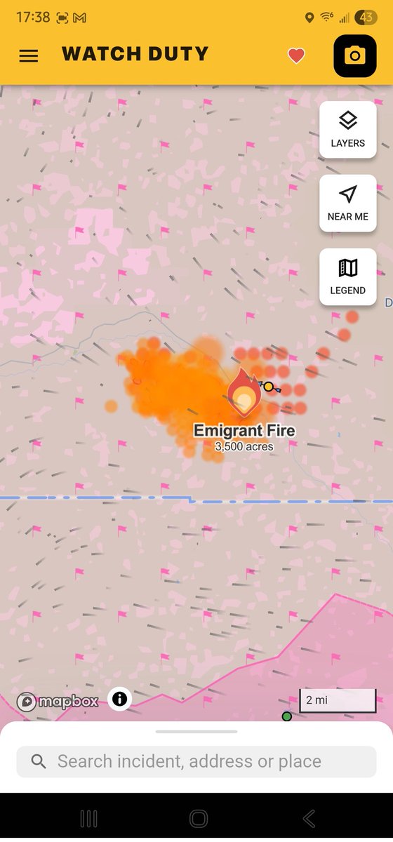 C_King2013's tweet image. #EmigrantFire the fire is now estimated to be 3,500 acres. It is continuing its push West, supported by 15-20 mph gusts.